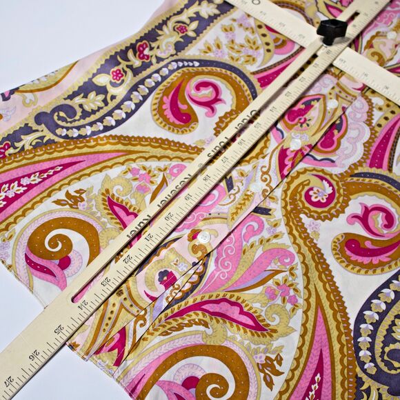 INC 100% Silk Pink Floral Paisley Button Up Top Blouse Long Sleeve Women Size 6 - Picture 14 of 15